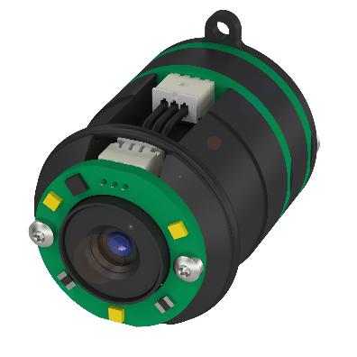 Solução de câmera personalizada para sensor de contaminação em linha altamente integrado.