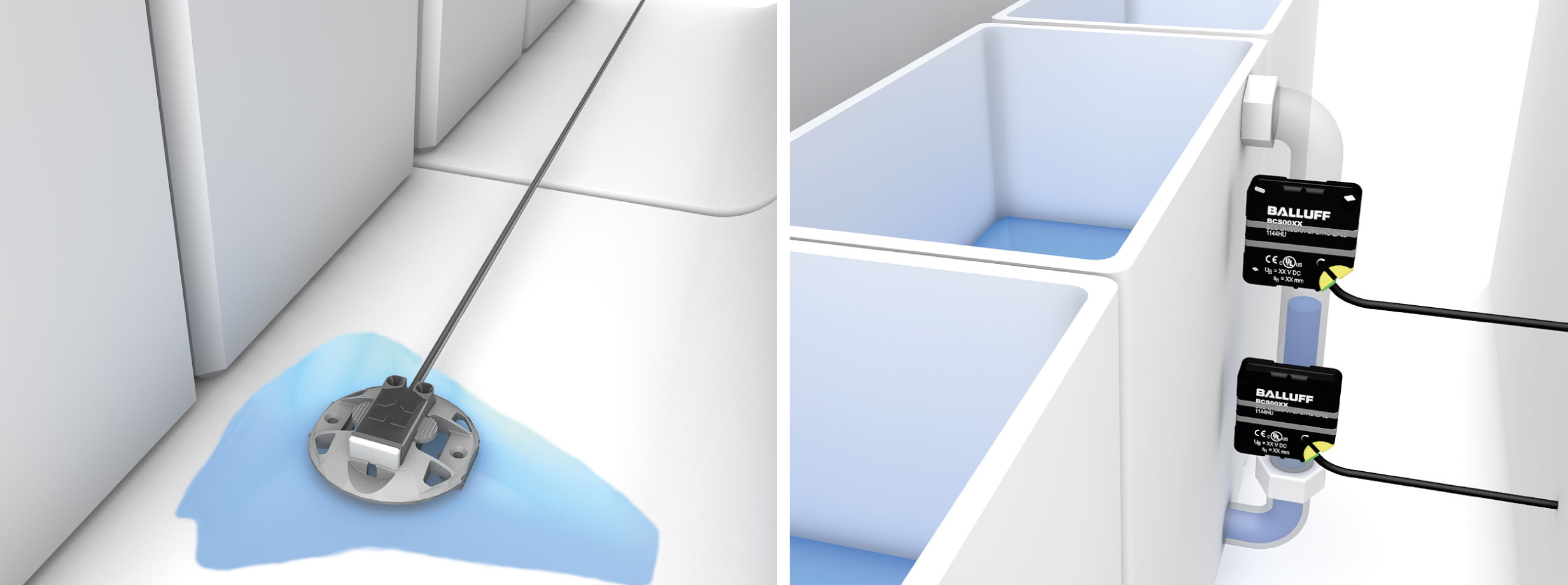 Level detection in the electrolyte filling process image