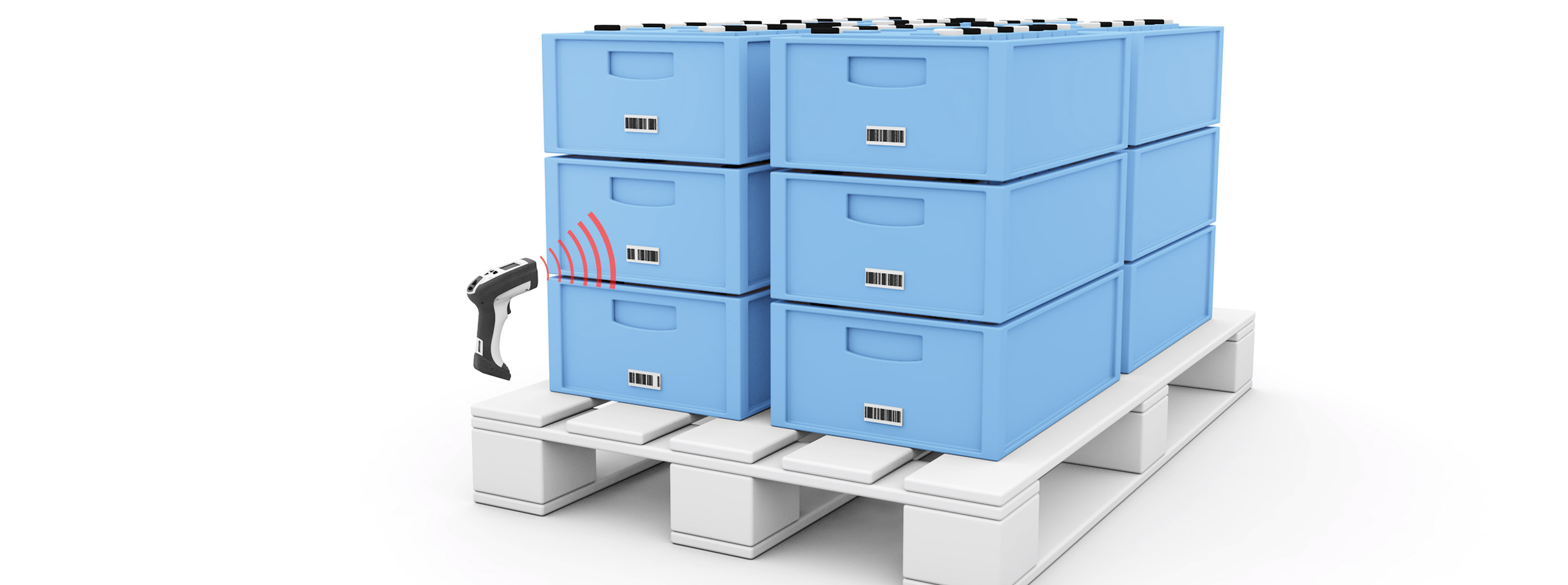 Paletten identifizieren und Container rückverfolgen image