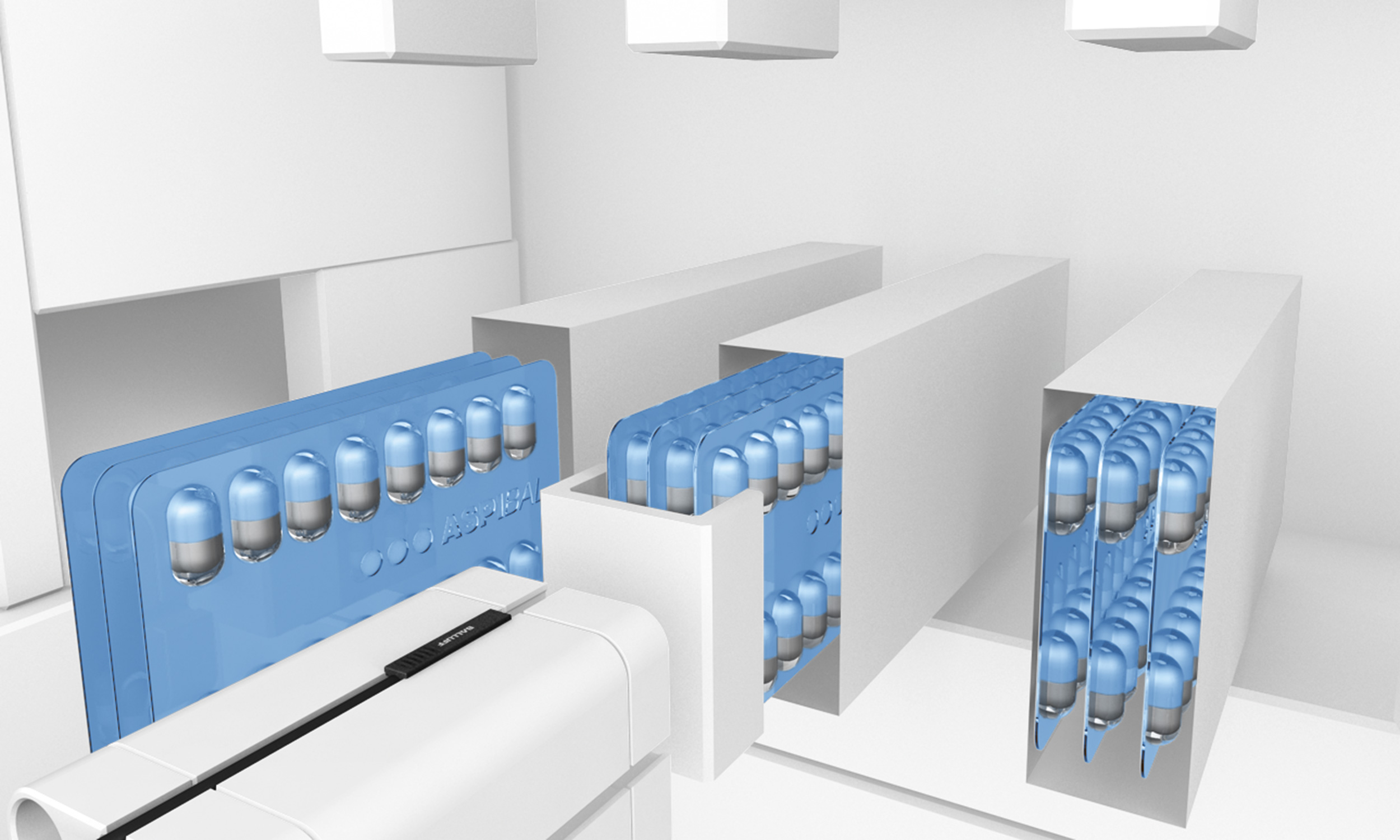 Correct feed of the blister stack image