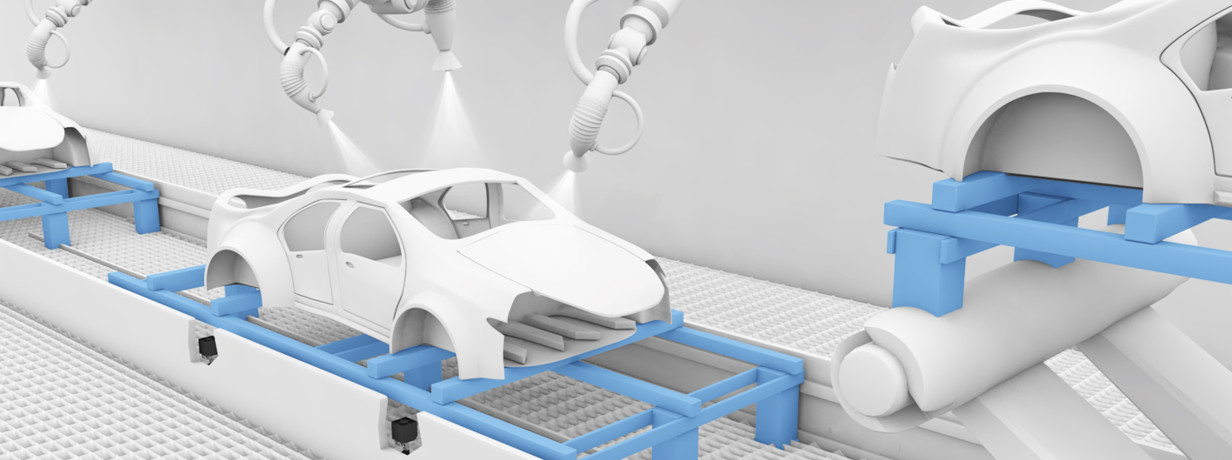 Detecting the position of  the skids in conveying systems