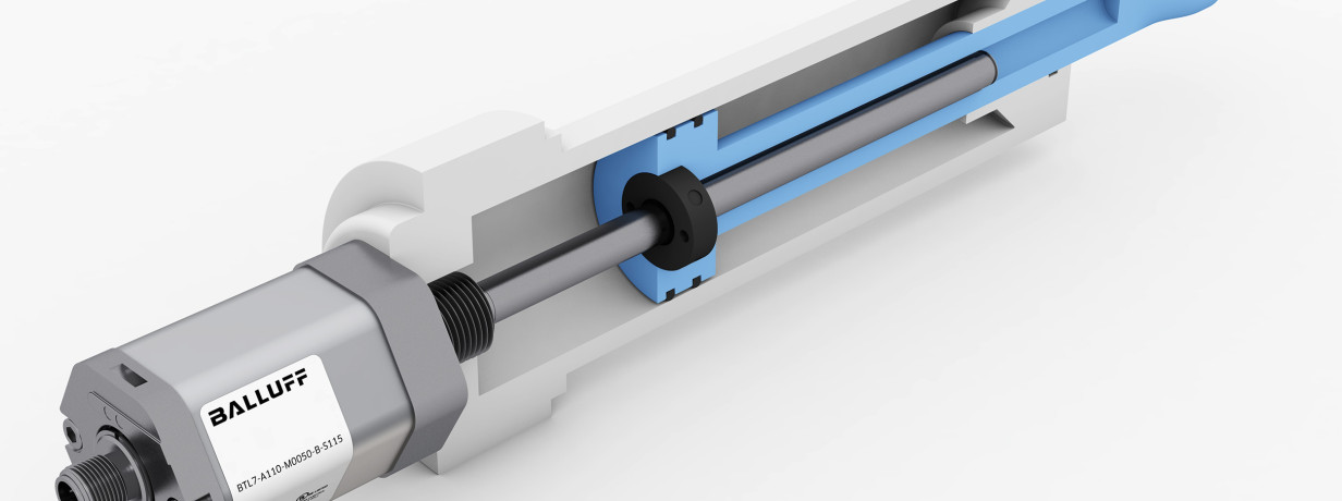 Measure positions in industrial hydraulics