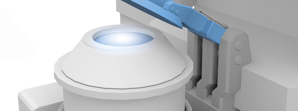 Measuring the inclination of the casting ladle