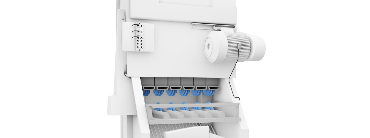 Juice processing equipment featuring condition monitoring sensors and networking modules for optimized efficiency and quality control.